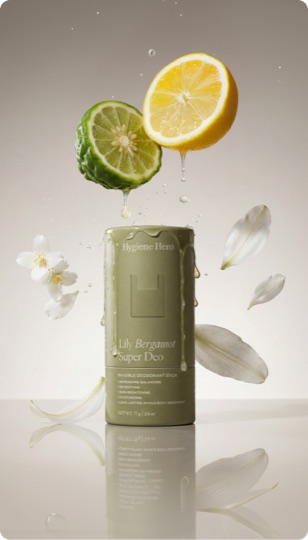 AI-generated product ad — wellness supplement styled with fresh citrus
