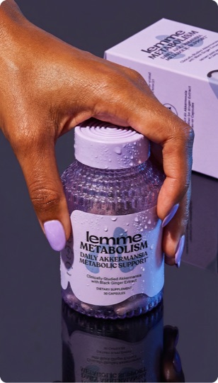 AI ad for Lemme Metabolism supplements on a purple set